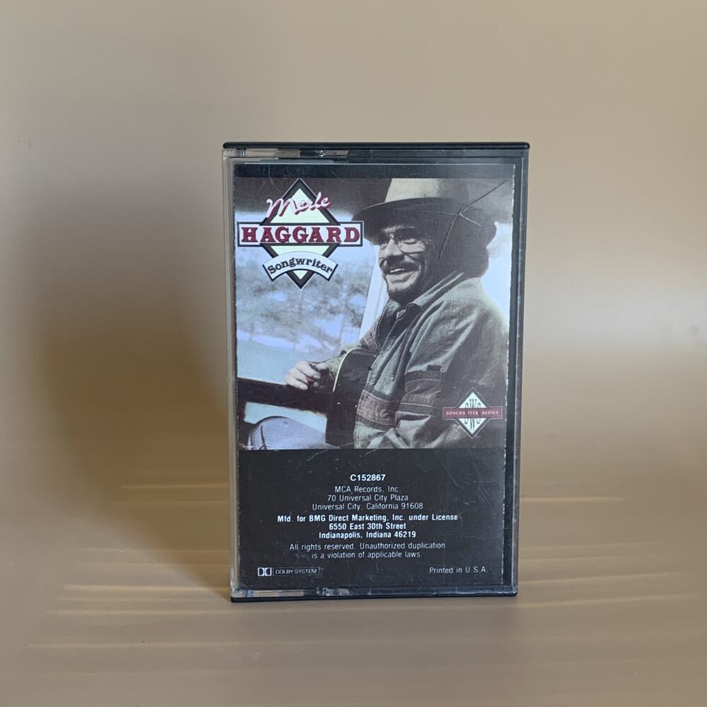 Merle Haggard Songwriter 1986 MCA Records, Inc. Cassette Tape